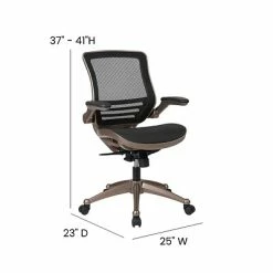 Best Sale 🧨 Executive/Managerial Chairs Flash Furniture Ergonomic Mesh Swivel Executive Mid-Back Chair, Black (BL8801X) ⭐ -Office Chairs Online store unnamed file 2706