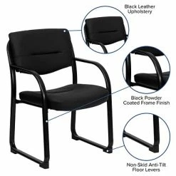 Promo ✔️ Executive/Managerial Chairs Flash Furniture LeatherSoft Executive Chair, Black (BT-510-LEA-BK-GG) ⭐ -Office Chairs Online store unnamed file 2722