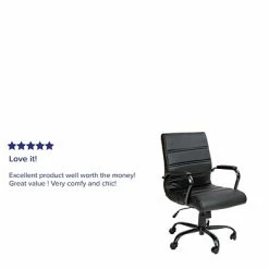 Best Sale 🔥 Executive/Managerial Chairs Flash Furniture Ergonomic LeatherSoft Swivel Executive Mid-Back Chair, Black (GO2286MBKBK) ⭐ -Office Chairs Online store unnamed file 2741