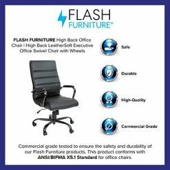 Best deal 👏 Executive/Managerial Chairs Flash Furniture Ergonomic LeatherSoft Swivel Executive High Back Chair, Black (GO2286HBKBK) 🌟 -Office Chairs Online store unnamed file 2749