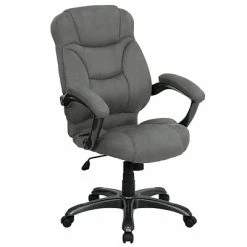 Best deal 🥰 Executive/Managerial Chairs Flash Furniture Plastic Executive Chair, Gray And Titanium (GO725GY) 🎉