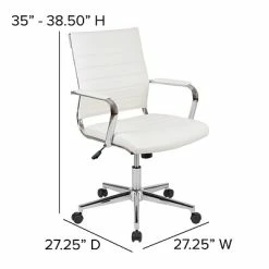 Hot Sale 💯 Task Chairs Flash Furniture Faux Leather Swivel Executive Chair, White (BT-20595M-1-WH-GG) 🛒 -Office Chairs Online store unnamed file 2777