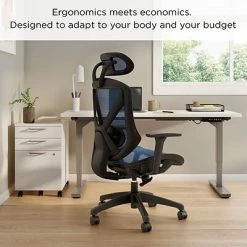 Promo 🥰 Union & Scale Task Chairs Union & Scale™ FlexFit™ Dexley Mesh Task Chair, Blue (UN59375) 🎁 -Office Chairs Online store unnamed file 2790