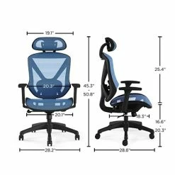 Promo 🥰 Union & Scale Task Chairs Union & Scale™ FlexFit™ Dexley Mesh Task Chair, Blue (UN59375) 🎁 -Office Chairs Online store unnamed file 2792
