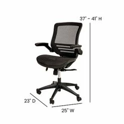 Buy 🛒 Executive/Managerial Chairs Flash Furniture Ergonomic Mesh Swivel Executive Mid-Back Chair, Black (BL8801XBK) 😍 -Office Chairs Online store unnamed file 2802