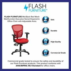 Best deal 👍 Executive/Managerial Chairs Flash Furniture Mesh Executive Chair, Red (HL0001RED) 😀 -Office Chairs Online store unnamed file 2809
