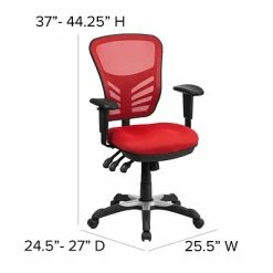 Best deal 👍 Executive/Managerial Chairs Flash Furniture Mesh Executive Chair, Red (HL0001RED) 😀 -Office Chairs Online store unnamed file 2812