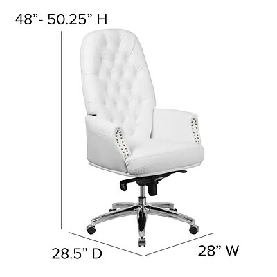 Best Sale ๐งจ Executive/Managerial Chairs Flash Furniture High Back Traditional Tufted Leather Multifunction Executive Swivel Chair With Arms (BT90269HWH) ๐ 9 Best Sale ๐งจ Executive/Managerial Chairs Flash Furniture High Back Traditional Tufted Leather Multifunction Executive Swivel Chair With Arms (BT90269HWH) ๐ - Image 7