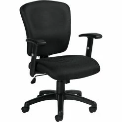 Outlet 🎁 Global Task Chairs Offices To Go® Multi-Function Task Chair, Fabric, Black, Seat: 25.5"Wx23.5"D, Back: 25.5"Wx25"H ⌛