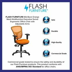 Deals 🛒 Executive/Managerial Chairs Flash Furniture Mesh Executive Chair, Orange (HL0001OR) ⭐ -Office Chairs Online store unnamed file 2835