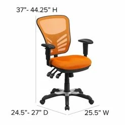 Deals 🛒 Executive/Managerial Chairs Flash Furniture Mesh Executive Chair, Orange (HL0001OR) ⭐ -Office Chairs Online store unnamed file 2838