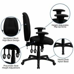 Buy ⭐ Executive/Managerial Chairs Flash Furniture Fabric Executive Chair, Black (BT6191HBK) ⭐ -Office Chairs Online store unnamed file 2854