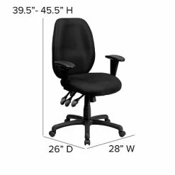 Buy ⭐ Executive/Managerial Chairs Flash Furniture Fabric Executive Chair, Black (BT6191HBK) ⭐ -Office Chairs Online store unnamed file 2855
