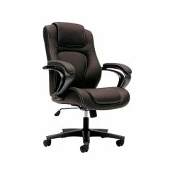 Flash Sale 👏 Executive/Managerial Chairs HON Vinyl High-Back Executive Chair, Center-Tilt, Fixed Arms, Brown (BSXVL402EN45) 😀