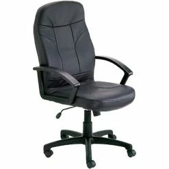 Discount π Executive/Managerial Chairs Boss High Back LeatherPlus Chair, Black (B8401) π₯