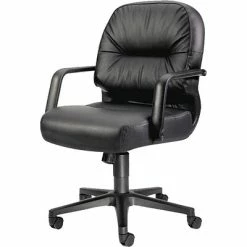 Outlet 🛒 Executive/Managerial Chairs HON® 2090 Series Leather Executive Mid-Back Chair, Black 🔔 -Office Chairs Online store unnamed file 2881