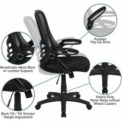 Outlet ✔️ Office Chairs Flash Furniture Ergonomic Mesh Swivel High Back Office Chair, Black (HL00161BKBK) 💯 -Office Chairs Online store unnamed file 289