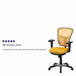 Flash Sale ✨ Executive/Managerial Chairs Flash Furniture Mesh Executive Chair, Yellow-Orange (HL0001YEL) 🔥 -Office Chairs Online store unnamed file 2890