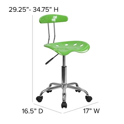 Deals ๐ Flash Furniture Polymer Vibrant Computer Task Chairs With Tractor Seat (LF214SPCYLIME) ๐ 9 Deals ๐ Flash Furniture Polymer Vibrant Computer Task Chairs With Tractor Seat (LF214SPCYLIME) ๐ - Image 7