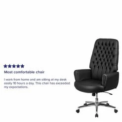 Promo 🥰 Flash Furniture Executive/Managerial Chairs High Back Traditional Tufted Leather Executive Swivel Chair With Arms (BT444BK) 🥰 -Office Chairs Online store unnamed file 2913