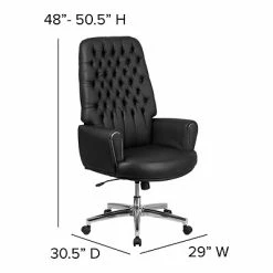 Promo 🥰 Flash Furniture Executive/Managerial Chairs High Back Traditional Tufted Leather Executive Swivel Chair With Arms (BT444BK) 🥰 -Office Chairs Online store unnamed file 2915