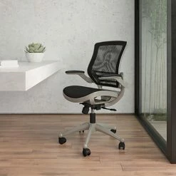 Deals 🤩 Executive/Managerial Chairs Flash Furniture Ergonomic Mesh Swivel Executive Mid-Back Chair, Black (BL8801XBKGR) 👍 -Office Chairs Online store unnamed file 2919