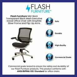 Deals 🤩 Executive/Managerial Chairs Flash Furniture Ergonomic Mesh Swivel Executive Mid-Back Chair, Black (BL8801XBKGR) 👍 -Office Chairs Online store unnamed file 2921