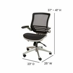 Deals 🤩 Executive/Managerial Chairs Flash Furniture Ergonomic Mesh Swivel Executive Mid-Back Chair, Black (BL8801XBKGR) 👍 -Office Chairs Online store unnamed file 2924
