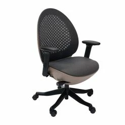 Deals 👍 Executive/Managerial Chairs Techni Mobili Deco Lux Ergonomic Mesh Swivel Executive Chair, Taupe/Black (RTA-1819C-TPE) 🔥