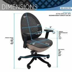 Deals 👍 Executive/Managerial Chairs Techni Mobili Deco Lux Ergonomic Mesh Swivel Executive Chair, Taupe/Black (RTA-1819C-TPE) 🔥 -Office Chairs Online store unnamed file 2934
