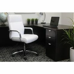 Flash Sale 😀 Executive/Managerial Chairs Boss Modern Executive Conference Chair, White (B696C-WT) 😀 -Office Chairs Online store unnamed file 2974