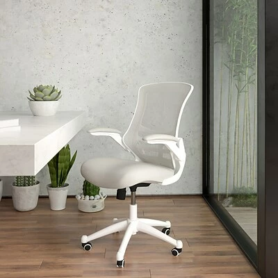 Coupon โจ Office Chairs Flash Furniture Ergonomic Mesh Swivel Mid-Back Task Office Chair, Light Gray (BLX5MWHGY) ๐ 4 Coupon โจ Office Chairs Flash Furniture Ergonomic Mesh Swivel Mid-Back Task Office Chair, Light Gray (BLX5MWHGY) ๐ - Image 2