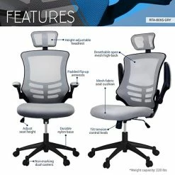 Cheap 😍 Executive/Managerial Chairs Techni Mobili Executive High Back Mesh Chair, Silver/Grey 💯 -Office Chairs Online store unnamed file 3011