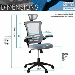 Cheap 😍 Executive/Managerial Chairs Techni Mobili Executive High Back Mesh Chair, Silver/Grey 💯 -Office Chairs Online store unnamed file 3013