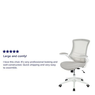 Coupon โจ Office Chairs Flash Furniture Ergonomic Mesh Swivel Mid-Back Task Office Chair, Light Gray (BLX5MWHGY) ๐ 7 Coupon โจ Office Chairs Flash Furniture Ergonomic Mesh Swivel Mid-Back Task Office Chair, Light Gray (BLX5MWHGY) ๐ - Image 5