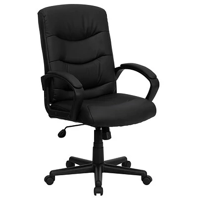 Discount ๐ Executive/Managerial Chairs Flash Furniture Faux Leather Task Chair, Black (GO9771BKLEA) ๐ 3 Discount ๐ Executive/Managerial Chairs Flash Furniture Faux Leather Task Chair, Black (GO9771BKLEA) ๐