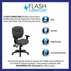 Deals 😀 Flash Furniture Fabric Multi-Functional Ergonomic Task Chairs With Arms (GO930FGYA) 🤩 -Office Chairs Online store unnamed file 3047