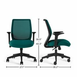 Outlet 👏 Union & Scale Office Chairs Union & Scale™ Essentials Mesh Back Fabric Task Chair, Teal (UN60410) 😍 -Office Chairs Online store unnamed file 3096