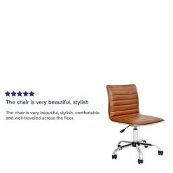 Cheap ✨ Executive/Managerial Chairs Flash Furniture Low Back Armless Ribbed Swivel Task Chair, Brown (DS512BBR) 🛒 -Office Chairs Online store unnamed file 3112