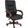 Buy ✨ Executive/Managerial Chairs Boss High Back Executive Wood Finished Chair, Black/Cherry (B8991-C) ✨ -Office Chairs Online store unnamed file 3117