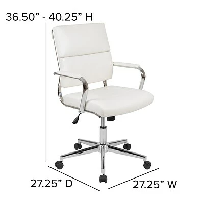 Cheapest ๐ Office Chairs Flash Furniture LeatherSoft Swivel Mid-Back Panel Executive Office Chair, White (BT20595M2WH) ๐ฅ 9 Cheapest ๐ Office Chairs Flash Furniture LeatherSoft Swivel Mid-Back Panel Executive Office Chair, White (BT20595M2WH) ๐ฅ - Image 7
