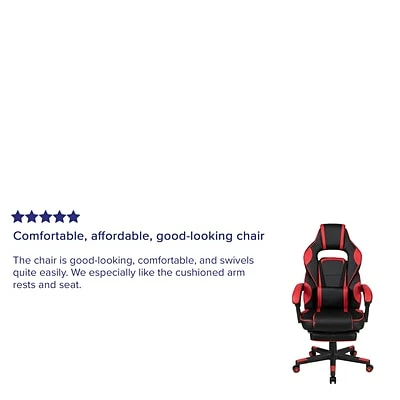 Best deal ๐ฅ Executive/Managerial Chairs Flash Furniture X40 Ergonomic LeatherSoft Swivel Gaming Chair, Red (CH00288RED) ๐ฅ 6 Best deal ๐ฅ Executive/Managerial Chairs Flash Furniture X40 Ergonomic LeatherSoft Swivel Gaming Chair, Red (CH00288RED) ๐ฅ - Image 4