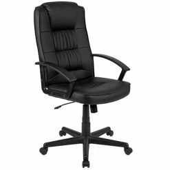 Best Pirce ⭐ Office Chairs Flash Furniture Flash Fundamentals LeatherSoft High Back Padded Task Office Chair, Black (CH197051X000BK) ✨