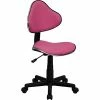 Buy ⌛ Flash Furniture Fabric Ergonomic Task Chairs With Chrome Metal Band Accent (BT699PINK) 🧨