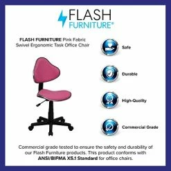 Buy ⌛ Flash Furniture Fabric Ergonomic Task Chairs With Chrome Metal Band Accent (BT699PINK) 🧨 -Office Chairs Online store unnamed file 3187