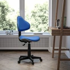 Flash Sale 🤩 Flash Furniture Fabric Ergonomic Task Chairs With Chrome Metal Band Accent (BT699BLUE) 🎁 -Office Chairs Online store unnamed file 3210