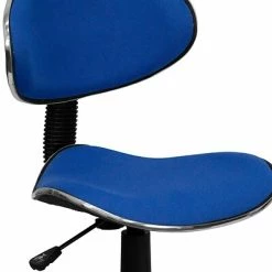 Flash Sale 🤩 Flash Furniture Fabric Ergonomic Task Chairs With Chrome Metal Band Accent (BT699BLUE) 🎁 -Office Chairs Online store unnamed file 3216