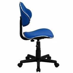 Flash Sale 🤩 Flash Furniture Fabric Ergonomic Task Chairs With Chrome Metal Band Accent (BT699BLUE) 🎁 -Office Chairs Online store unnamed file 3217
