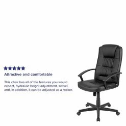Best Pirce ⭐ Office Chairs Flash Furniture Flash Fundamentals LeatherSoft High Back Padded Task Office Chair, Black (CH197051X000BK) ✨ -Office Chairs Online store unnamed file 322
