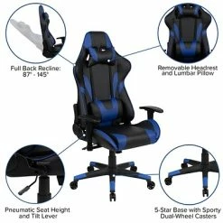 Cheap ⭐ Executive/Managerial Chairs Flash Furniture X20 Ergonomic LeatherSoft Swivel Gaming Chair, Blue (CH1872301BL) 😍 -Office Chairs Online store unnamed file 3231